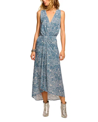 Ramy Brook Yuka Printed Midi Dress In Chambray Burnout