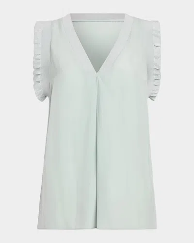 Ramy Brook Zandra V-neck Blouse In Green