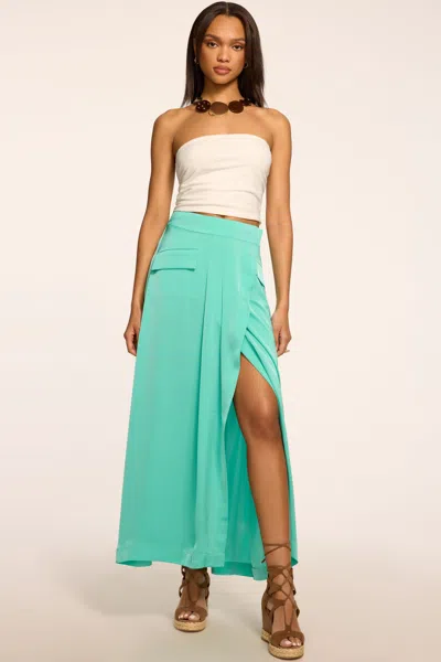 Ramy Brook Zella Wrap Maxi Skirt In Green
