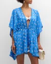 RAMY BROOK ZELMA EMBROIDERED CAFTAN COVERUP