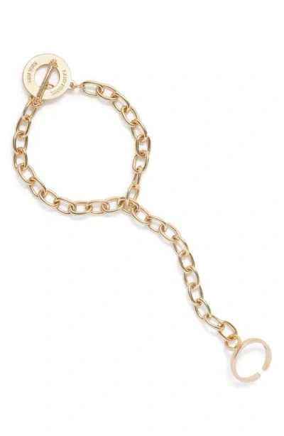 Ramy Brook Zion Hand Chain Ring Bracelet In Gold