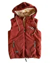 RANCH GIRLS PAM HOODED VEST IN RUST