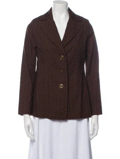 Pre-owned Randi Rahm Blazer In Brown