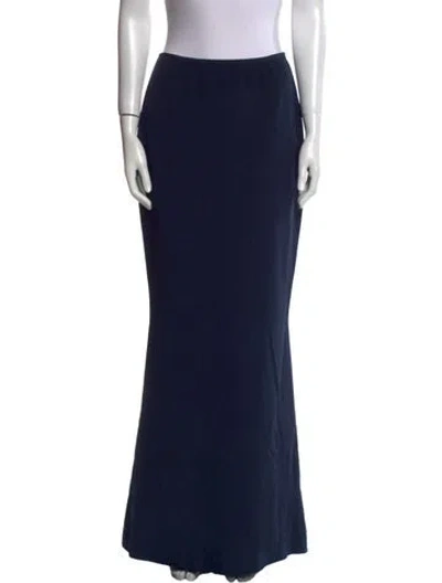 Pre-owned Randolph Duke Silk Long Skirt In Blue