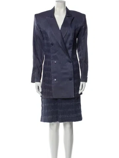 Pre-owned Randolph Duke Vintage 1980's Skirt Suit In Blue