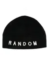 Random Identities Slogan-embroidered Ribbed-knit Beanie