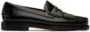 Random Identities Black Sebago Edition Double Penny Dan Loafers In Green