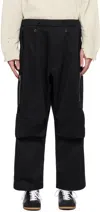 Random Identities Black Berlin Baggies Cargo Pants In Black