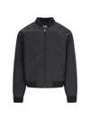 Random Identities Quilted Jacket With Ribbed Cuffs And Hem
