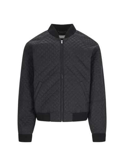 RANDOM IDENTITIES BLACK FABRIC QUILTED JACKET