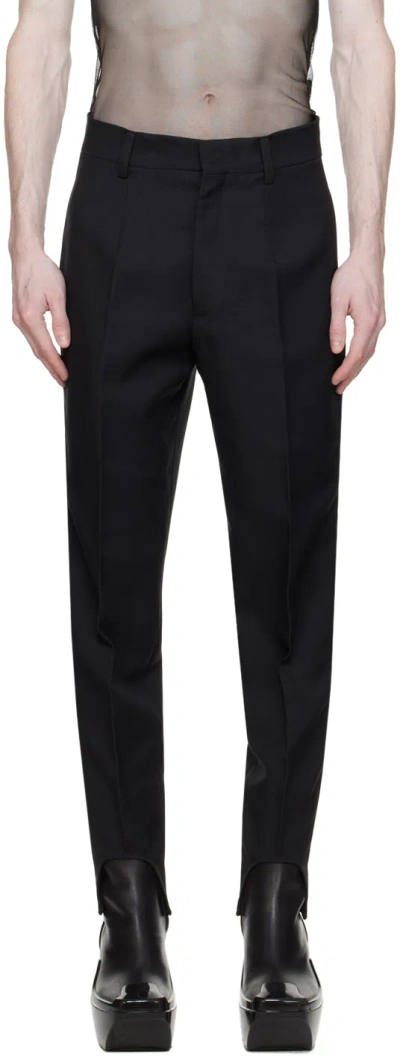 Random Identities Black Garterless Trousers
