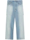 Random Identities Back Cut Denim Pants In Blue