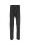 Random Identities Pantalone In Flanella Grigio Scuro Uomo In Black