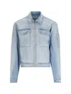 Random Identities Utility Jacket With Multiple Pockets And Buttoned Cuffs In Blue