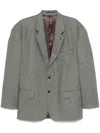 Random Identities Dogtooth Blazer In Green