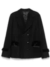 Random Identities Double-breasted Jacket In Black