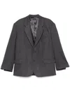 Random Identities Drawstring Blazer In Grey