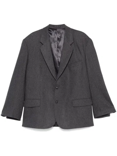 Random Identities Drawstring Blazer In Grey