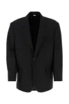 Random Identities Black Polyester Blazer