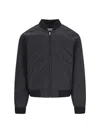 Random Identities Quilted Jacket With Ribbed Cuffs And Hem