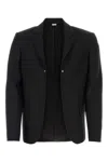 Random Identities Black Polyester Blazer In Black