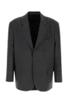 Random Identities Graphite Wool Blend Blazer In Grey