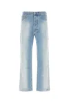 Random Identities Back Cut Denim Pants In Blue