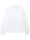Random Identities Ruffled Cotton Sweatshirt In 1 White