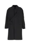 Random Identities Collared Long Length Coat With Front Pockets