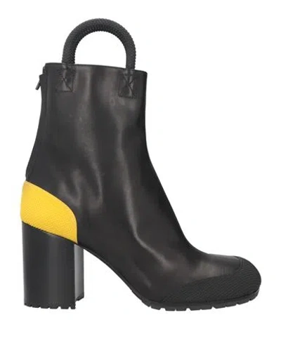 Random Identities Woman Ankle Boots Black Size 11 Calfskin