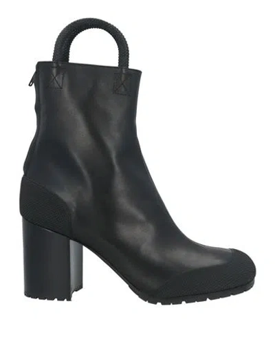 Random Identities Man Ankle Boots Black Size 8 Leather
