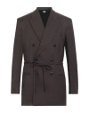 Random Identities Man Blazer Dark Brown Size 40 Polyester In Brown