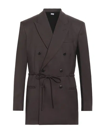 Random Identities Man Blazer Dark Brown Size 40 Polyester