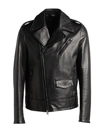 Random Identities Man Jacket Black Size 42 Ovine Leather