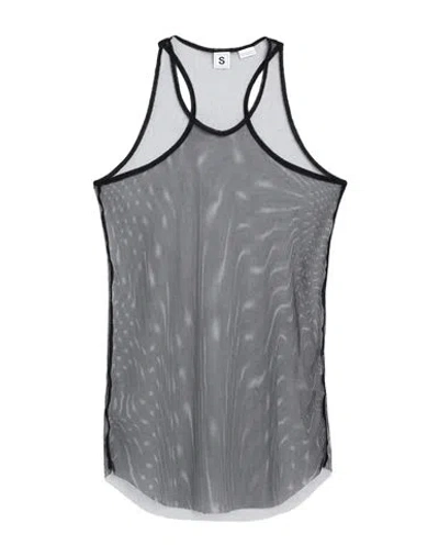Random Identities Man Tank Top Black Size L Polyester