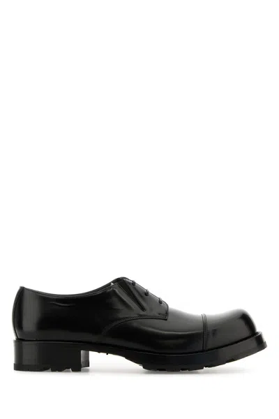 RANDOM IDENTITIES RANDOM IDENTITIES BLACK LEATHER LACE-UP SHOES