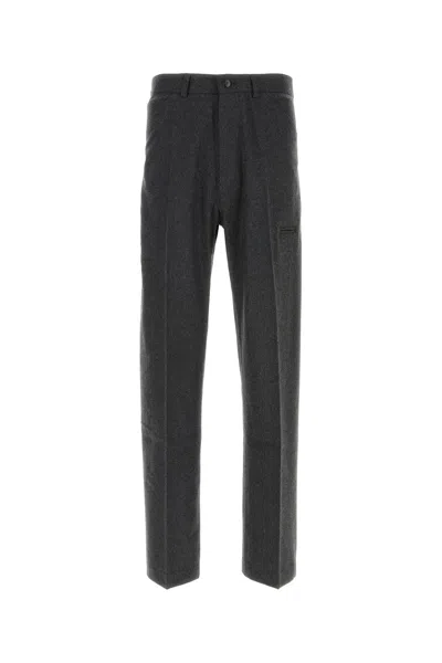 RANDOM IDENTITIES PANTALONE IN FLANELLA GRIGIO SCURO UOMO