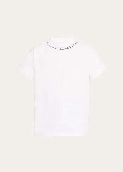 Random Identities Men's Jersey Logo Collar T-shirt In 19955 - White Dic