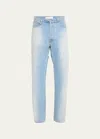 Random Identities Back Cut Denim Pants In 13240- Sunfade