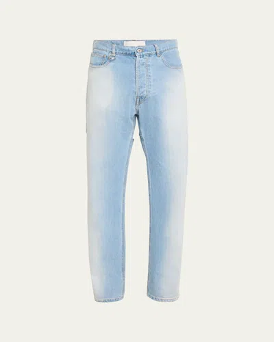Random Identities Blue Cutout Jeans In Sunfade