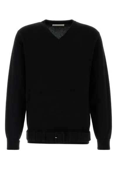 Random Identities Men's Merino Wool & Cashmere Knit Sweater In Black