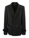 Random Identities Men Peacoat Woven In Black