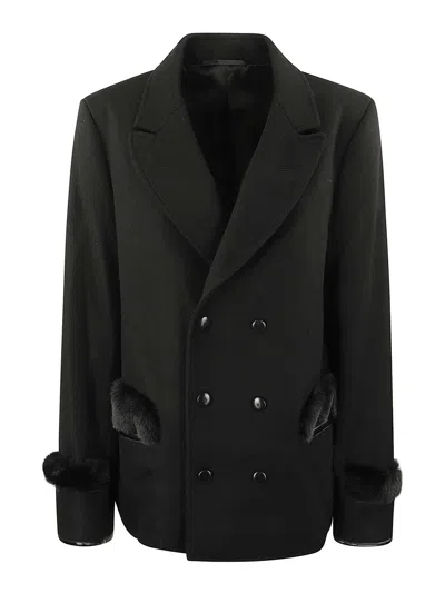 RANDOM IDENTITIES MEN PEACOAT WOVEN