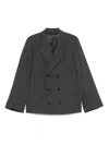 Random Identities Micro-pattern Blazer In Grey