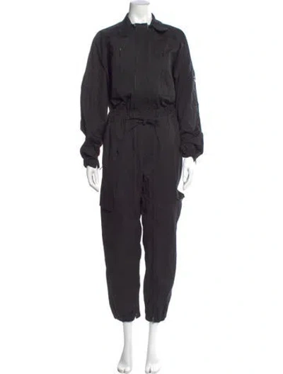 Pre-owned Random Identities Mock Neck Jumpsuit In Gray