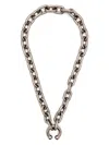Random Identities Oversized Chain-link Necklace In Silver