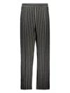 Random Identities Pinstripe Print Trousers In Black