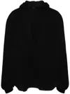 Random Identities Plunge-v Cotton Hoodie In Black