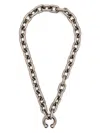 Random Identities Oversized Chain-link Necklace In Grey