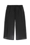 Random Identities Printed Cupro Skirt In Black